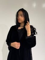 مخمل اسود مع مخمل شيفون من الخلف