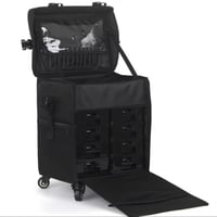 شنطة مكياج طابقين مقسمة كبير