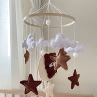 لعبة سرير دبدوب مع ذراع خشب الزان