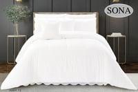 طقم مفرش عرائس دانتيل صيفي 8 قطع نفرين حشوة ثابتة...