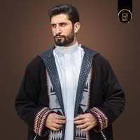 فروة رجالي شتوي وجهين دبل فيس أسود - جملي