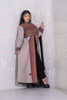 بشت نسائي جوخ شتوي مطرز بسدو مع شال