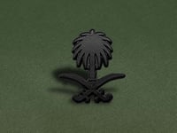 بروش - سيفين ونخلة أسود