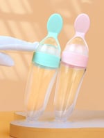 ملعقة طعام للأطفال مع كوب شفط ثابت، ملاعق أطفال مت...