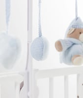 لعبة المهد الموسيقية على شكل دب - أزرق