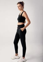 بنطلون رياضي تركي نسائي بخصر مرتفع وجيب