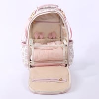 شنطة مواليد جلد أسباني- وردي