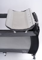 سرير أطفال و محبس لللعب-رمادي غامق