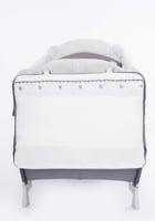 سرير أطفال و محبس لللعب-رمادي فاتح