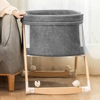 سرير اطفال قابل للطي بجوانب شفافة مع ناموسية