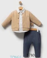 طقم تي شيرت شتوي بيج ، مكون من 3 قطع،