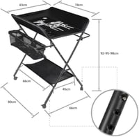 طاولة غيار اطفال أسود