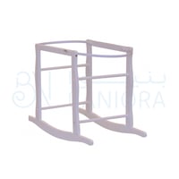 حامل سلة موسى بهزاز وتامين لون ابيض