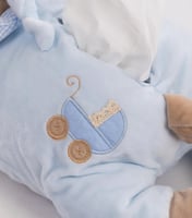 حامل مناديل دب - ازرق