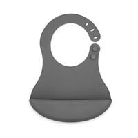 مريلة أو صداريه سيليكون بيبي جيم رمادي