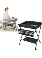 طاولة غيار اطفال أسود