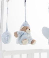 لعبة المهد الموسيقية على شكل دب - أزرق