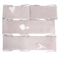 طقم مصدات سرير بوبو بير آند داك 4 قطع - رمادي