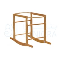 حامل سلة موسى بهزاز وتامين لون خشبي