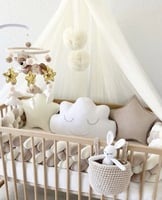 طقم 6 قطع ظفيرة حاجز داخلي لسرير الأطفال بنمط مضفر...