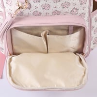 شنطة مواليد جلد أسباني- وردي