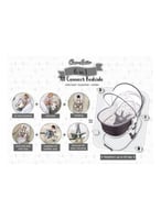 سرير هزاز فاخر 6 في 1 متعدد الوظائف للاطفال-رمادي