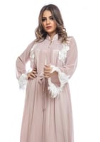 روب قطعتين مع ريش وربطة خصر