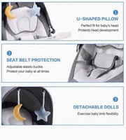 كرسي هزاز للأطفال البلوتوث الذكي-سرير هزاز كهربائي