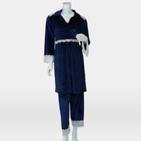 بجامة 3 قطع مخمل استقبال