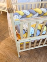 سرير0-6 سنوات+ الناموسية اطفال خشب فاخر بعجلات متع...