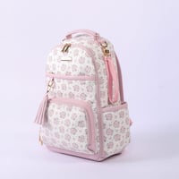 شنطة مواليد جلد أسباني- وردي