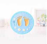 بوكس ذكرى عجينة ذكرى بصمة قدم الطفل الرضيع مع العا...