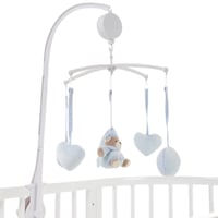 لعبة المهد الموسيقية على شكل دب - أزرق