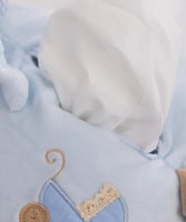 حامل مناديل دب - ازرق