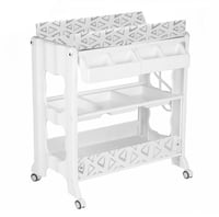 طاولة غيار مع مروش متحرك وادراج تخزين متعددة