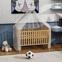 سرير الأمواج خشب صنوبري شامل الناموسية