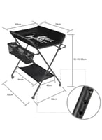 طاولة غيار اطفال أسود