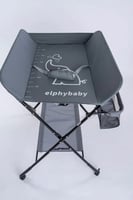 طاولة تغيير للأطفال قابلة للطي مع عجلات وحقيبة تخز...