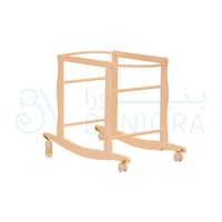 حامل سلة موسى مع عجلات وهزاز وثابت