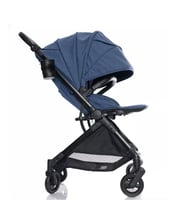 عربية أطفال أمامي وخلفي- وتدخل الطيارة-لون أزرق