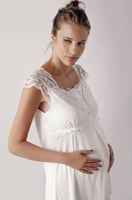 طقم بيجامة تركية نسائية للحمل بأكمام قصيرة من الفس...