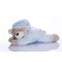 حامل مناديل دب - ازرق