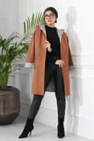 جاكيت شتوي رسمي طويل يصل للركبة مزود بنقشة مميزة ع...