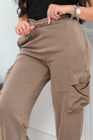 بنطال كاجوال نسائي كارجو بجيوب جانبية