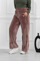 بنطال كاجوال نسائي مخمل بخصر مطاطي