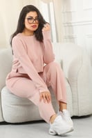 ترنج شتوي كاجوال رياضي بأكمام طويلة وتوب قصيرة