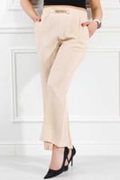 بنطال كاجوال نسائي بقصة واسعة واكسسوار على الخصر