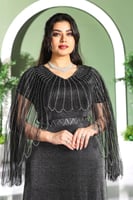 فستان سهرة بأكمام شيفون