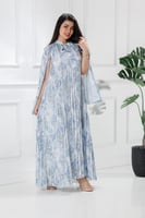 حديثا فستان طويل بكسرات مشجر