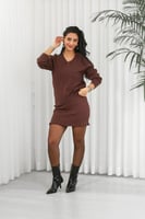 ترنج شتوي كاجوال تنوره ساده بياقة V